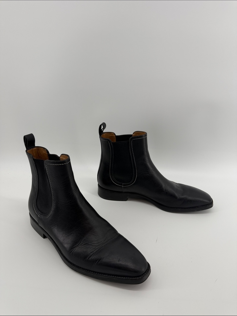 Santoni Men’s Chelsea Boots in Black 10 S61